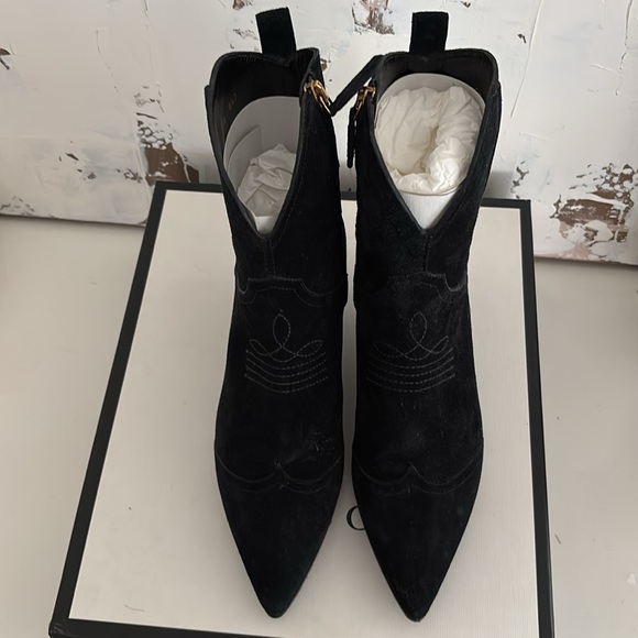 Gucci Black Ankle Booties with Slim Heel - Picture 6 of 6